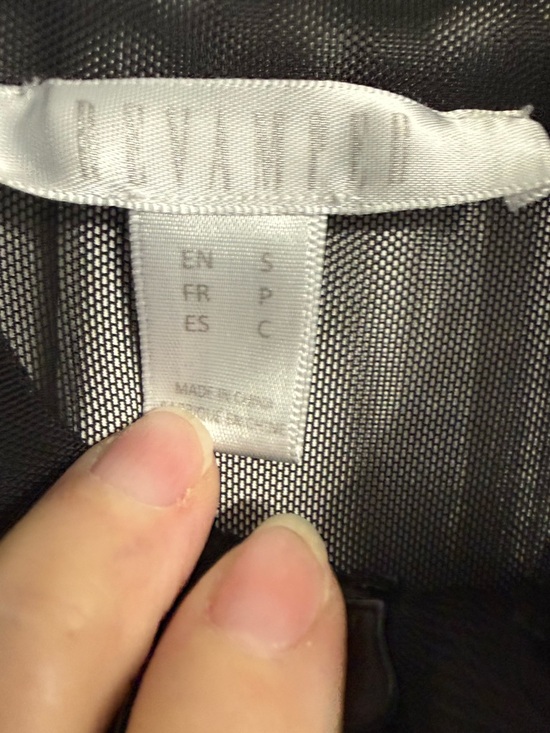 Revamped Size Small Black Mesh Zip Front Sheer Long Sleeves Flared Peplum Waist - Picture 2 of 12